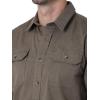 Wrangler Authentics Men’s Long Sleeve Classic Woven Shirt(Teak Heather)