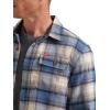 Wrangler Authentics Men’s Long Sleeve Flannel Shirt Jacket(Bering Sea Plaid)