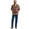Wrangler Authentics Men’s Long Sleeve Flannel Shirt Jacket(Glazed Ginger Plaid)