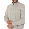 Wrangler Authentics Men’s Long Sleeve Fleece Quarter-Zip(Light Heather Gray)