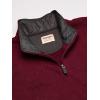 Wrangler Authentics Men’s Long Sleeve Fleece Quarter-Zip(Zinfandel Heather)