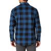 Wrangler Authentics Mens Long Sleeve Heavyweight Fleece Shirt(Blue Buffalo Plaid)