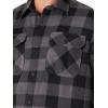Wrangler Authentics Mens Long Sleeve Heavyweight Fleece Shirt(Gray Buffalo Plaid)