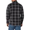 Wrangler Authentics Mens Long Sleeve Heavyweight Fleece Shirt(Gray Buffalo Plaid)
