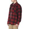 Wrangler Authentics Mens Long Sleeve Heavyweight Fleece Shirt(Red Buffalo Plaid)