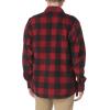 Wrangler Authentics Mens Long Sleeve Heavyweight Fleece Shirt(Red Buffalo Plaid)