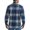 Wrangler Authentics Mens Long Sleeve Heavyweight Fleece Shirt(Total Eclipse)