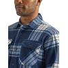 Wrangler Authentics Mens Long Sleeve Heavyweight Fleece Shirt(Total Eclipse)