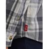 Wrangler Authentics Men’s Long Sleeve Plaid Woven Shirt(Iron Gate Plaid)