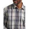 Wrangler Authentics Men’s Long Sleeve Plaid Woven Shirt(Iron Gate Plaid)
