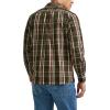 Wrangler Authentics Men’s Long Sleeve Plaid Woven Shirt(Rosin Plaid)