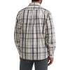 Wrangler Authentics Men’s Long Sleeve Plaid Woven Shirt(Star White Plaid)