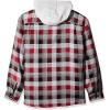 Wrangler Authentics Men’s Long Sleeve Quilted Lined Flannel Shirt Jacket with Hood(Biking Red)