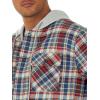 Wrangler Authentics Men’s Long Sleeve Quilted Lined Flannel Shirt Jacket with Hood(Bossa Nova)