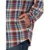 Wrangler Authentics Men’s Long Sleeve Quilted Lined Flannel Shirt Jacket with Hood(Bossa Nova)