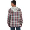 Wrangler Authentics Men’s Long Sleeve Quilted Lined Flannel Shirt Jacket with Hood(Bossa Nova)