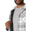 Wrangler Authentics Men’s Long Sleeve Quilted Lined Flannel Shirt Jacket with Hood(Cloud Burst)