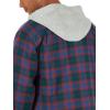 Wrangler Authentics Men’s Long Sleeve Quilted Lined Flannel Shirt Jacket with Hood(Limoges)