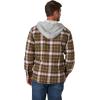 Wrangler Authentics Men’s Long Sleeve Quilted Lined Flannel Shirt Jacket with Hood(Olive Night)