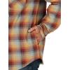 Wrangler Authentics Men’s Long Sleeve Quilted Lined Flannel Shirt Jacket with Hood(Pale Gold)