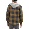 Wrangler Authentics Men’s Long Sleeve Quilted Lined Flannel Shirt Jacket with Hood(Phantom)