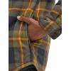 Wrangler Authentics Men’s Long Sleeve Quilted Lined Flannel Shirt Jacket with Hood(Phantom)