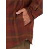 Wrangler Authentics Men’s Long Sleeve Quilted Lined Flannel Shirt Jacket with Hood(Toffee)