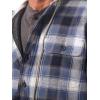 Wrangler Authentics Men’s Long Sleeve Quilted Lined Flannel Shirt Jacket with Hood(Vintage Night)