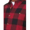 Wrangler Authentics Mens Long Sleeve Sherpa Lined Shirt Jacket(Red Buffalo)