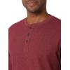 Wrangler Authentics Men’s Long Sleeve Waffle Henley(Cabernet)