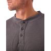 Wrangler Authentics Men’s Long Sleeve Waffle Henley(Dark Charcoal)
