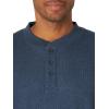 Wrangler Authentics Men’s Long Sleeve Waffle Henley(Dress Blue Heather)