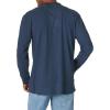 Wrangler Authentics Men’s Long Sleeve Waffle Henley(Dress Blue Heather)