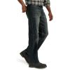 Wrangler Authentics Men’s Relaxed Fit Boot Cut Jean(Blue/Black Stretch)