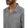 Wrangler Authentics Men’s Short Sleeve Camp Shirt(Gargoyle)