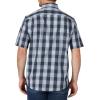 Wrangler Authentics Men’s Short Sleeve Classic Plaid Shirt(Blue Nights Plaid)