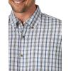 Wrangler Authentics Men’s Short Sleeve Classic Plaid Shirt(Blue Plaid)