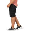 Wrangler Authentics Men’s Stretch Twill Cargo Shorts(Black Twill)
