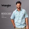 Wrangler Authentics mens Short Sleeve Classic Woven Shirt(Bright White)