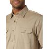 Wrangler Authentics mens Short Sleeve Classic Woven Shirt(Elmwood Heather)