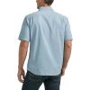 Wrangler Authentics mens Short Sleeve Classic Woven Shirt(Light Chambray)