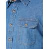 Wrangler Authentics mens Short Sleeve Classic Woven Shirt(Mid Wash)