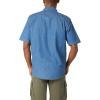 Wrangler Authentics mens Short Sleeve Classic Woven Shirt(Mid Wash)