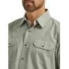 Wrangler Authentics mens Short Sleeve Classic Woven Shirt(Sea Spray Chambray)