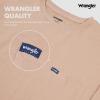 Wrangler Big and Tall Heavyweight Long Sleeve Pocket T-Shirt for Men(Beige)