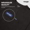 Wrangler Big and Tall Heavyweight Long Sleeve Pocket T-Shirt for Men(Black)