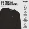 Wrangler Big and Tall Heavyweight Long Sleeve Pocket T-Shirt for Men(Black)