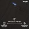 Wrangler Big and Tall Heavyweight Long Sleeve Pocket T-Shirt for Men(Black)