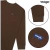 Wrangler Big and Tall Heavyweight Long Sleeve Pocket T-Shirt for Men(Brown)