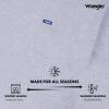Wrangler Big and Tall Heavyweight Long Sleeve Pocket T-Shirt for Men(Heather Grey)
